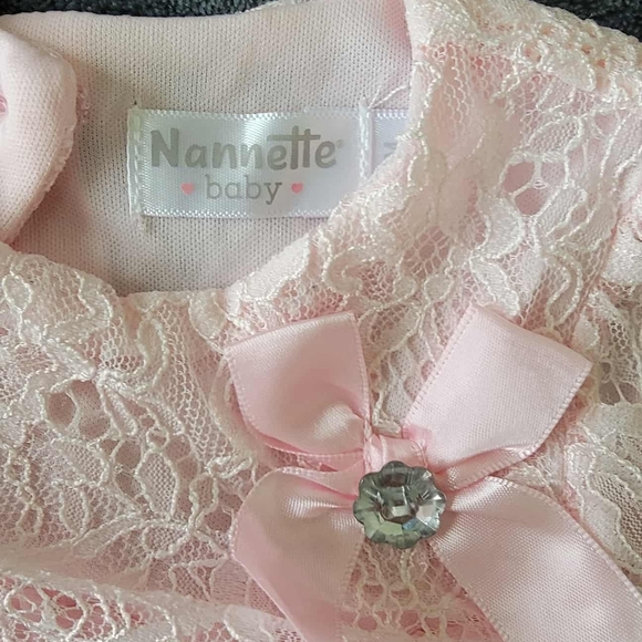 Nanette Baby Pink and White Lace Dress - Picture 3 of 7